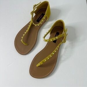 Studded Sandals bright yellow